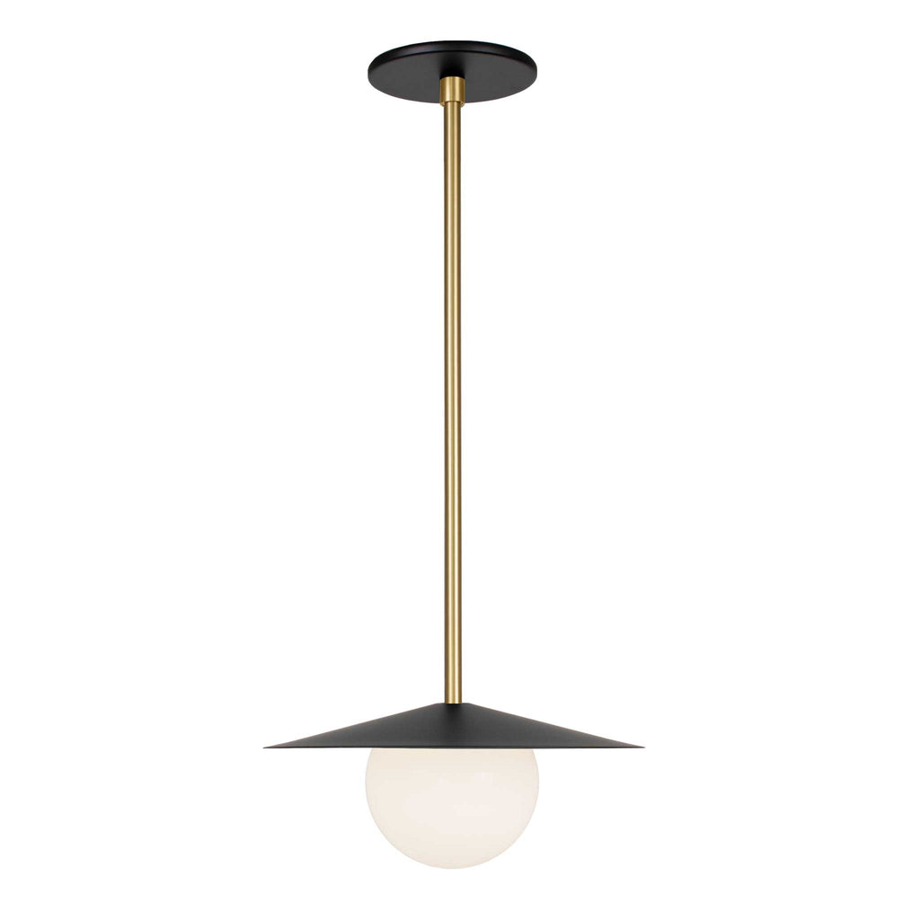 Marie Rod Pendant shown in Matte Black with Brass.
