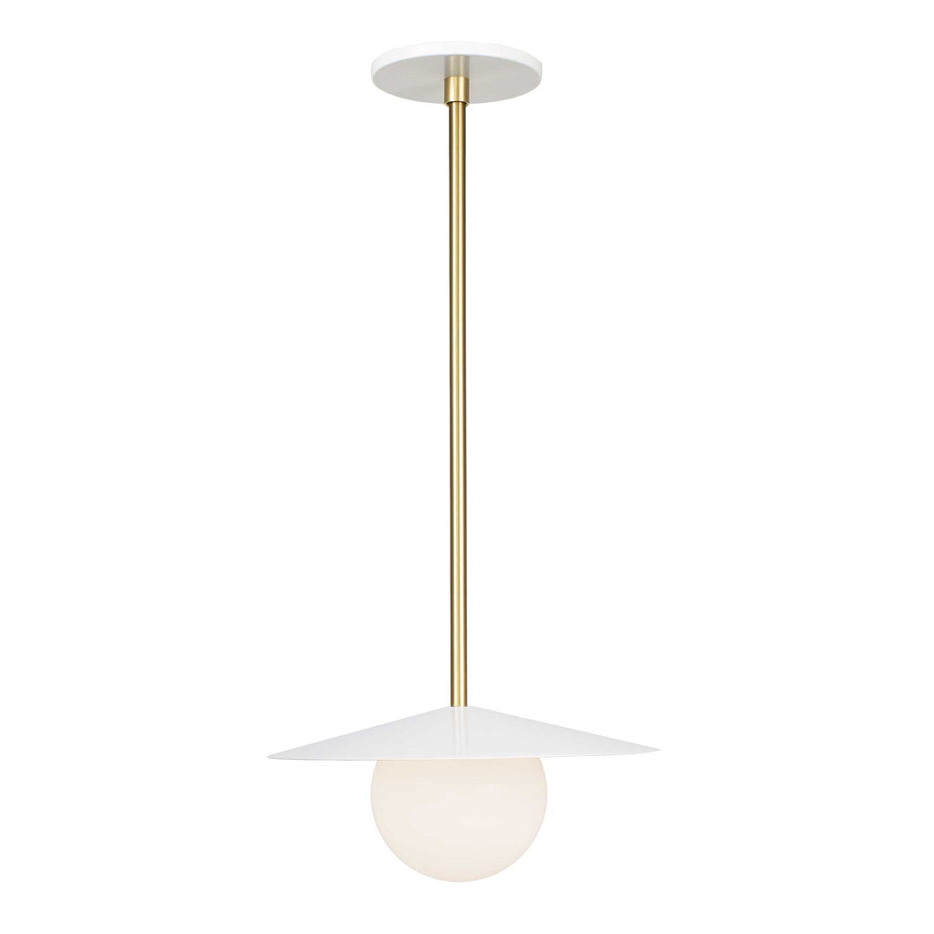 Marie Rod Pendant shown in White with Brass.