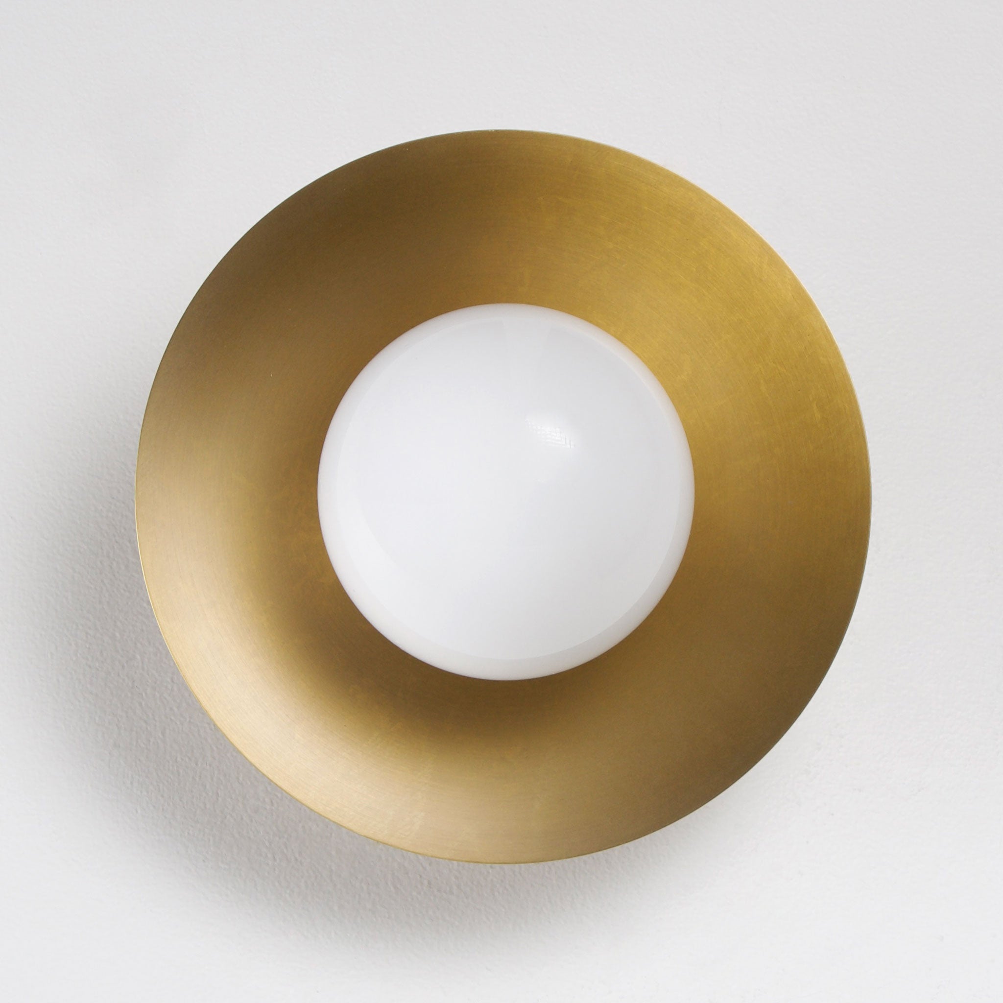 Marie Flush Sconce shown in Heirloom Brass