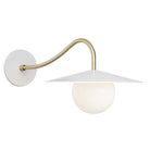 Marie Sconce shown in White with Brass