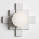 Mason Sconce shown in Cloud Concrete