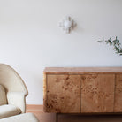 Mason Sconce shown in Cloud Concrete