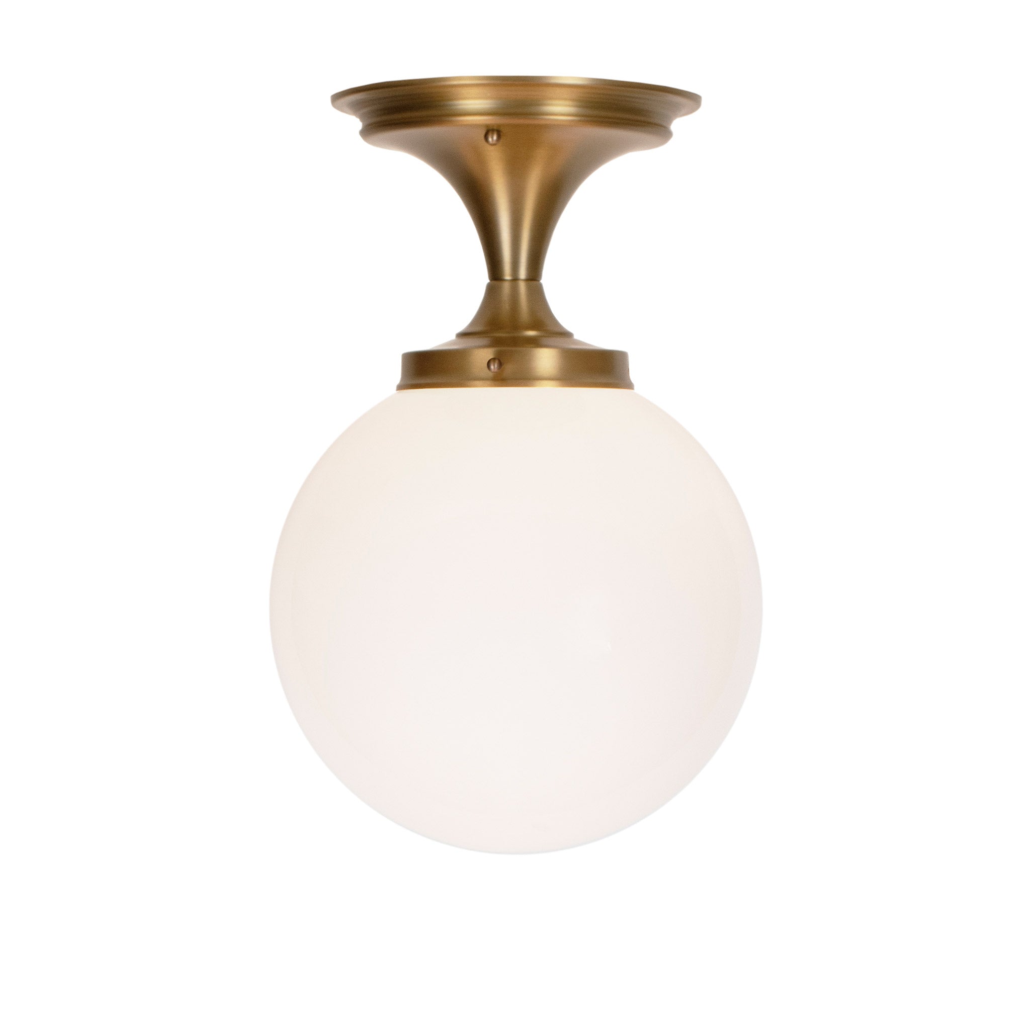 Sorbonne Surface 10" Globe shown in Heirloom Brass