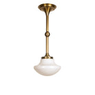 Sorbonne Pendant 10" Tulip shown in  Heirloom Brass