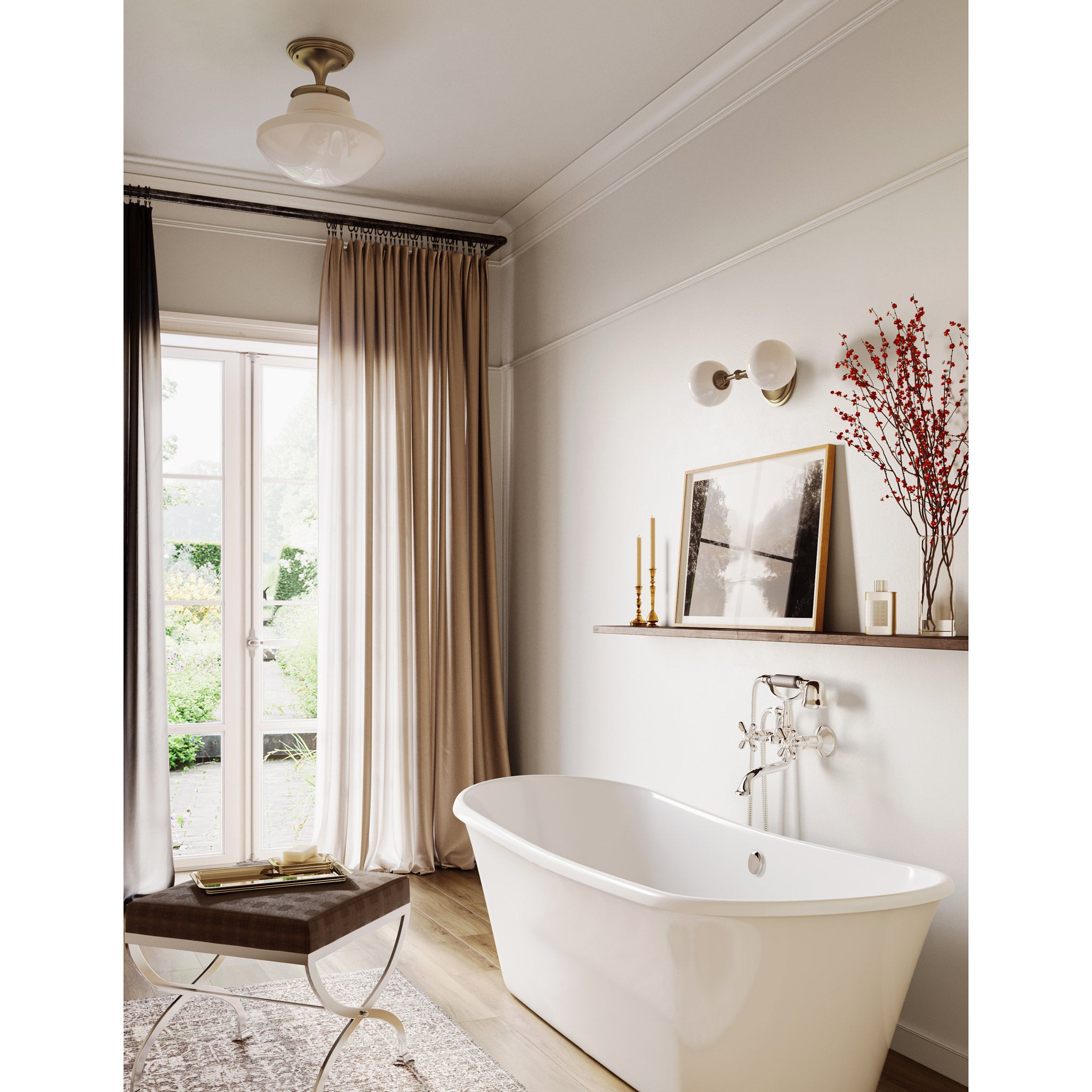 Sorbonne Surface 14" Tulip shown in Heirloom Brass