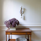 Stanton shown in Walnut with a Swift canopy pattern in Brownstone White Ceramic