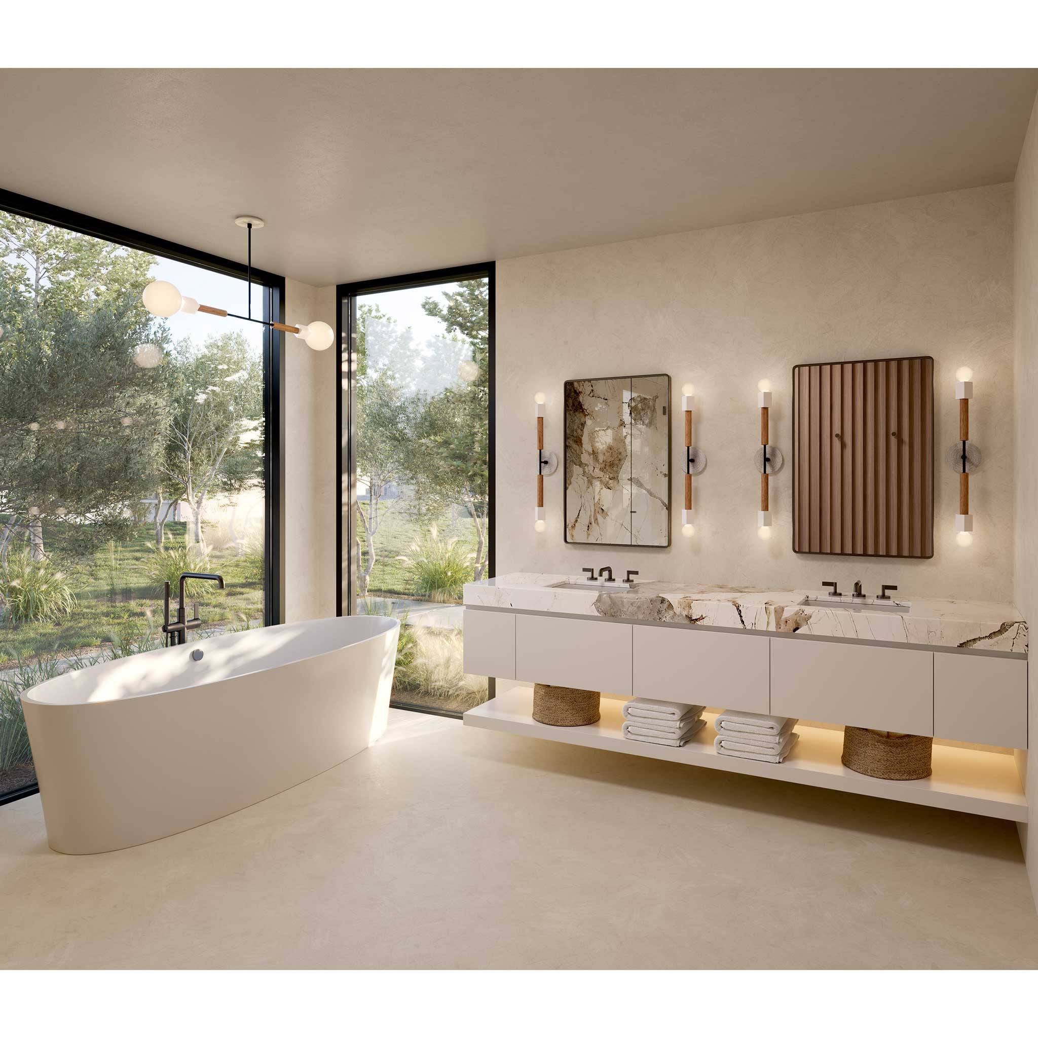 Cedar and Moss Stanton Sconces and Pendant