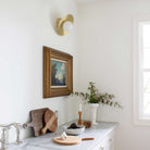 Marie Flush Sconce shown in Brass