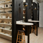 Amélie Double Articulated 8" shown in Matte Black with Graphite Patina Accents. Design by Brad Sherman of Float Studio for Food52. Photo by Rocky Luten