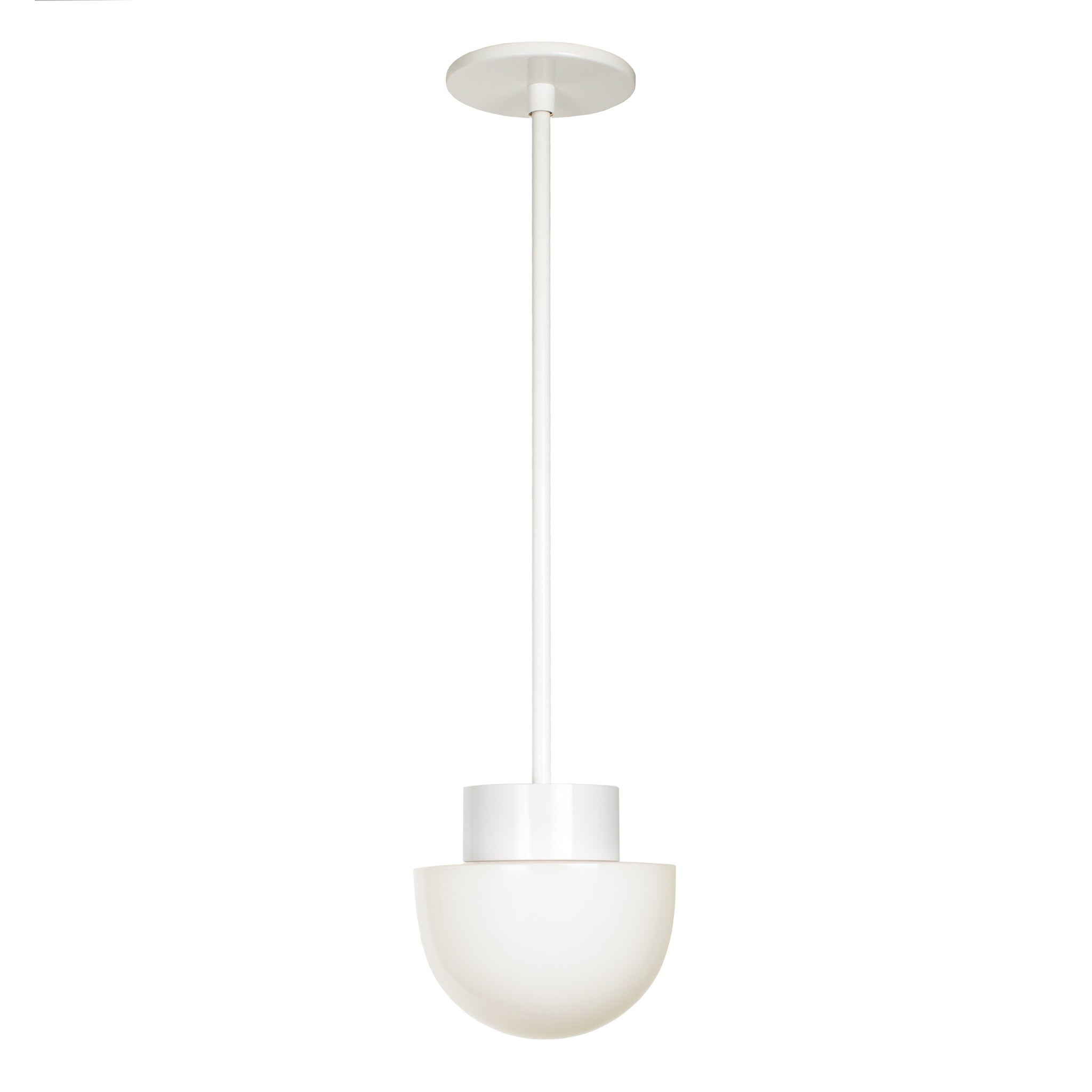 Anni Pendant shown with a White rod and canopy and White accent finish