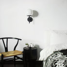 Athena 8" shown in Matte Black with an Opal 8" globe