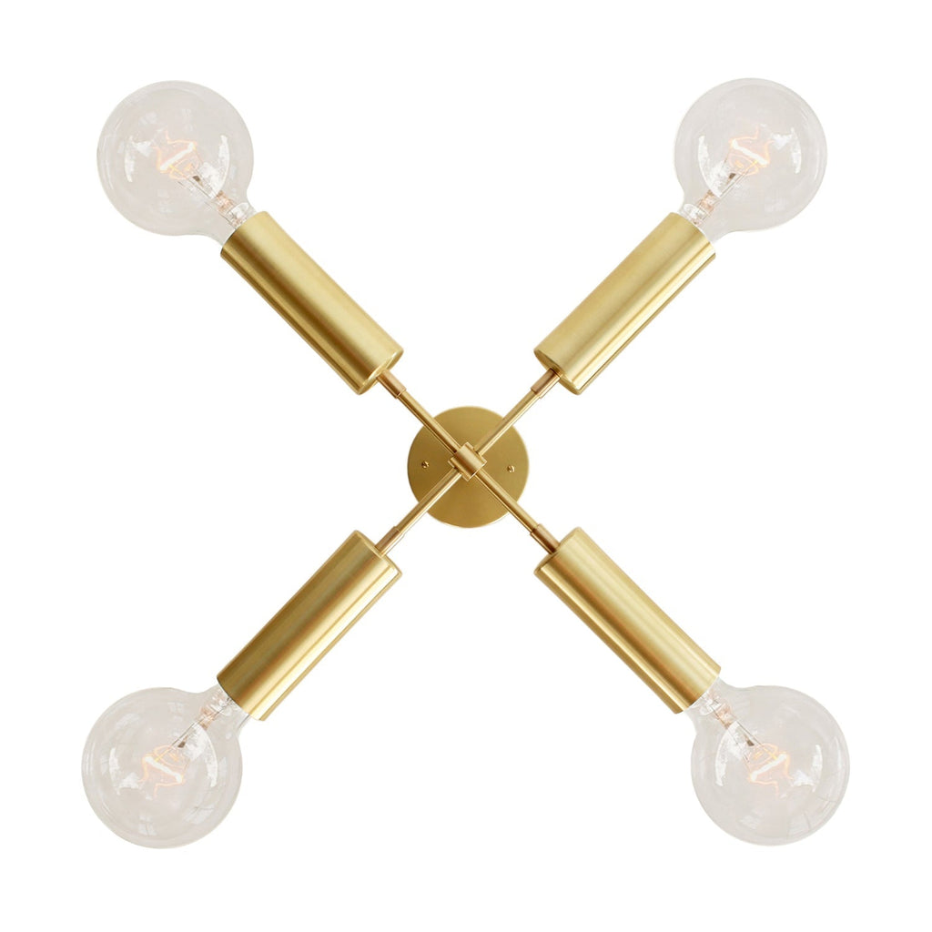 Fjord Compass for Vaulted Ceiling shown in Brass.