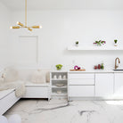 Fjord Compass shown in Brass. Interior Design by Gloria Sanchez. Photo by Kiritin Beyer