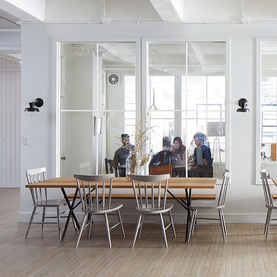 Isle Sconces at the Food 52 Office in New York, space designed by B Sherman Workshop.