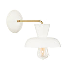 Isle Sconce shown in White with Brass
