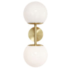Juno 8" shown in Brass with Opal 8" globes
