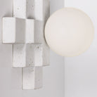 Mason Sconce shown in Cloud Concrete