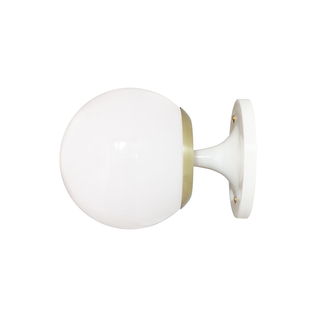 Moss 6" Sconce shown in White with Brass.