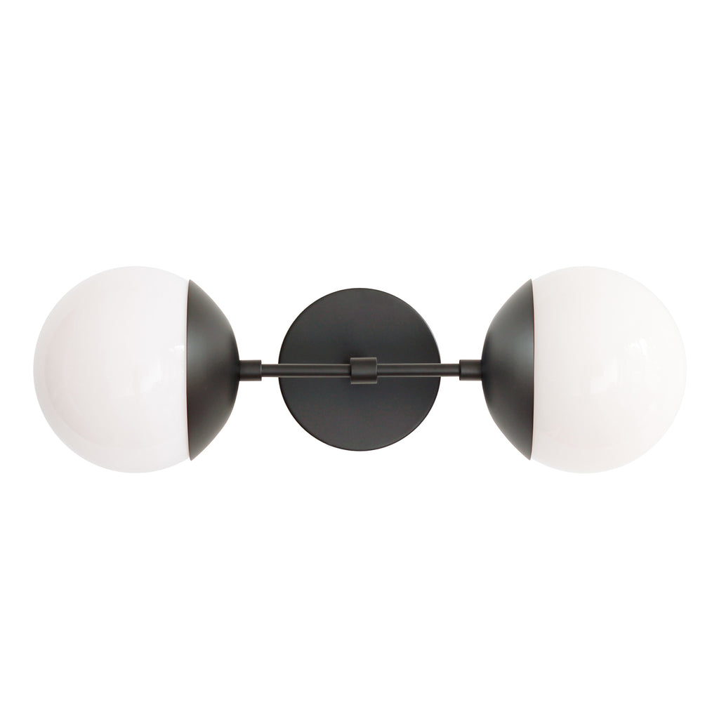 Theo 6" shown in Matte Black with Opal 6" globes.