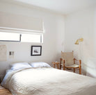 Tilt Cone shown in Brass with White cord. Interior design by Paige Geffen. Photo by Lauren Moore