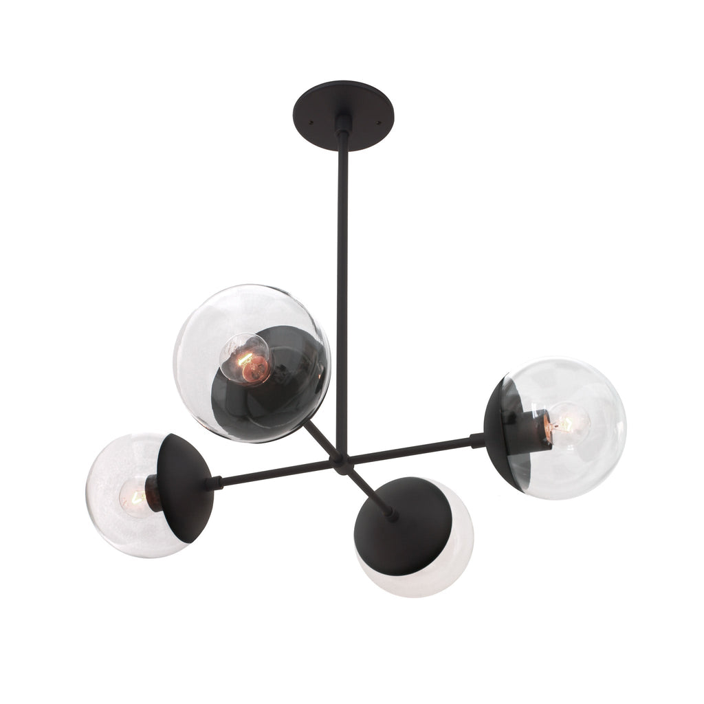 Alto Compass 6" Clear for Vaulted Ceiling shown in Matte Black.