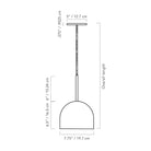 A Technical Drawing Of The Amelie Cord Pendant
