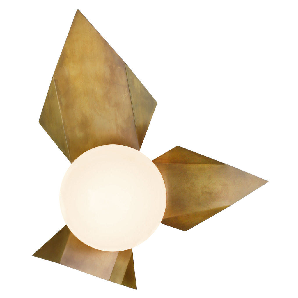 Florence sconce shown in Heirloom Brass.