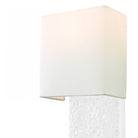 Pratt Sconce shown with a Rectangular Linen Shade Replacement.