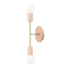 Verona shown in Shell ceramic finish with Brass metal