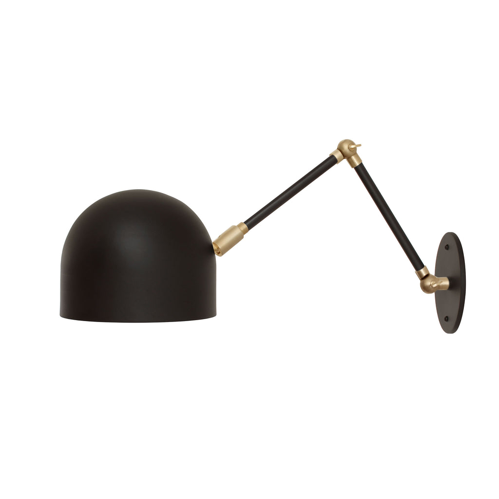 Amélie Double Articulated 8" shown in Matte Black with Brass accents.