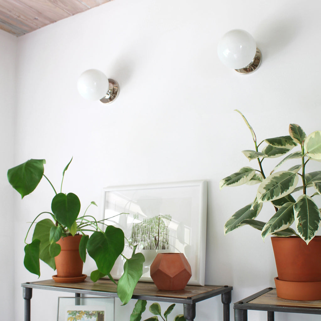 Moss 6" Sconce shown in Polished Nickel