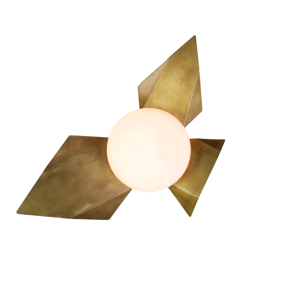 Florence sconce shown in Heirloom Brass.