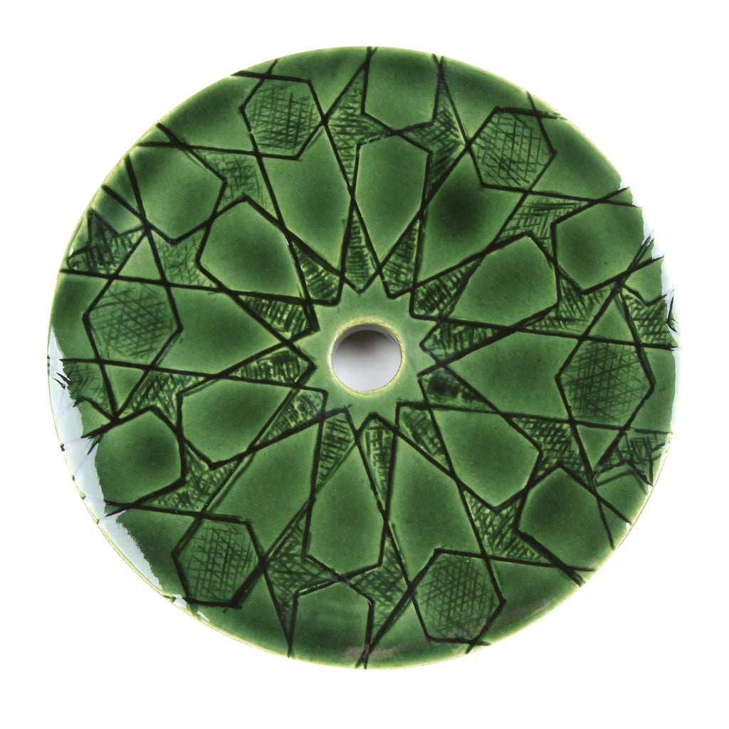 Star Canopy pattern shown in Forest Green Ceramic.
