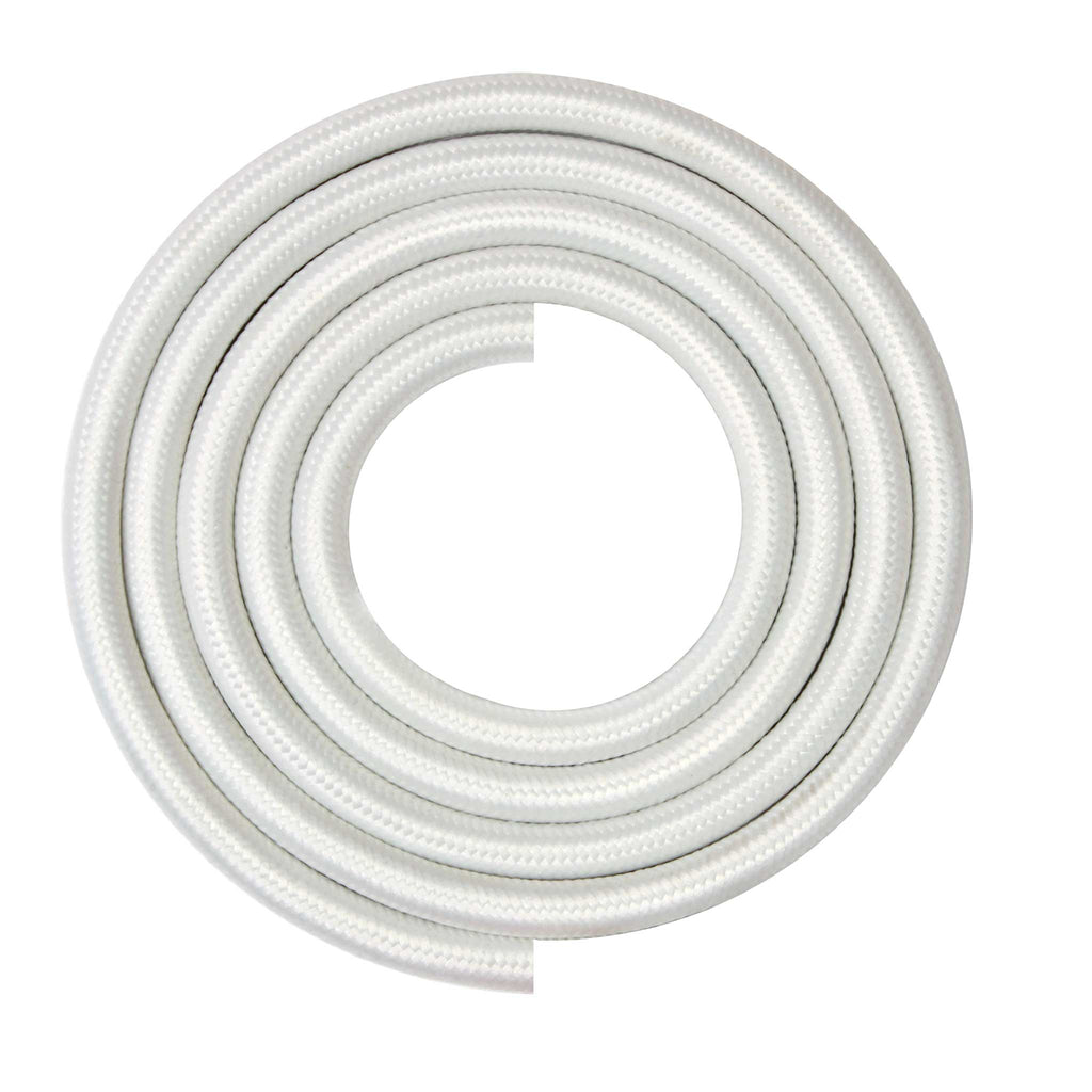 Round Cloth Cord shown in White.