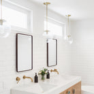 Alto Rod 10" Clear shown in Brass. Interior Design and photo by Heather Kinkel Photography